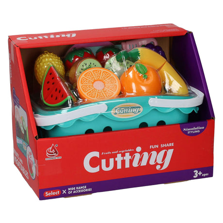 Obst im Warenkorb schneiden