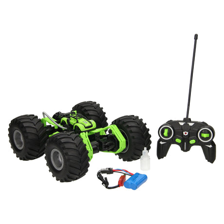 Rc race monstertruck met rookfunctie - groen
