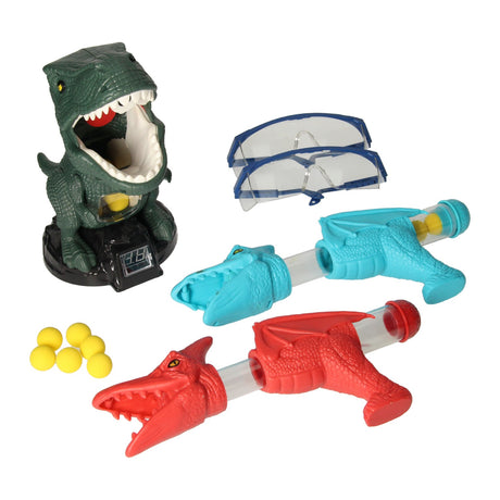Ballschütze bewegt Dino-Ziel