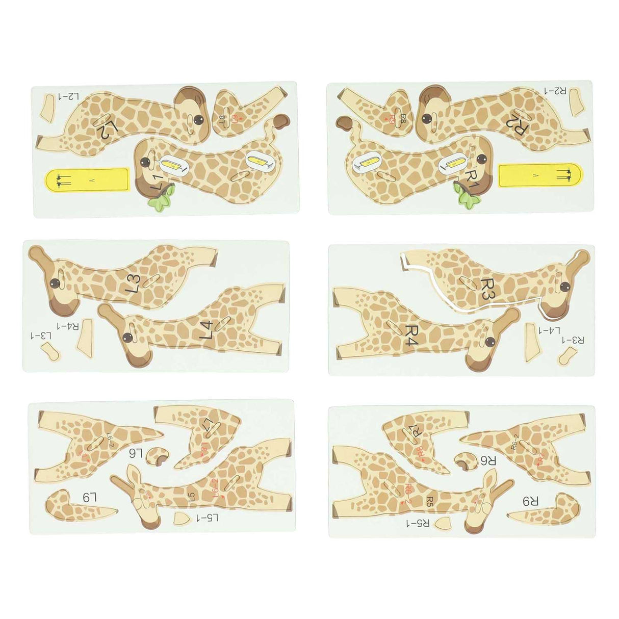 3D-Puzzle Giraffe, 30 Teile.