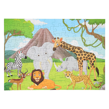 Bodenpuzzle Wildtiere, 100 Teile.