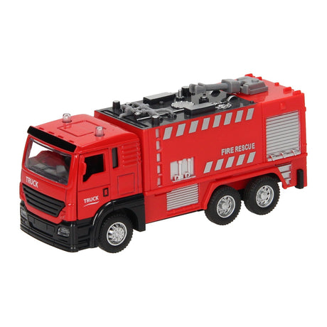 Rückfahrbares Feuerwehrauto mit rotem Licht und Ton