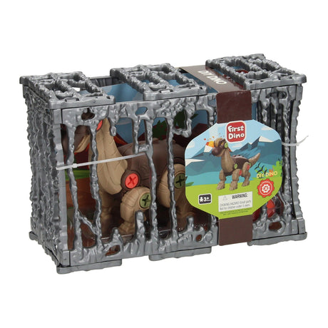 Schrauben Sie den Dino in den Käfig