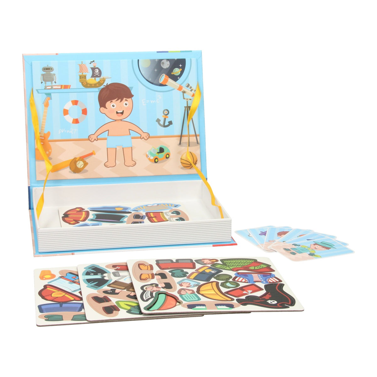Lobbes Spielzeug z. B. Magnetbuch - Jungen-Outfits, 59-tlg.