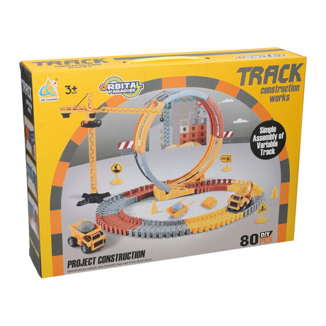 Lobbes Toys BV Construction Track Bauset – 80 Teile