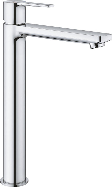 Grohe lineare neue Waschtischarmatur XL – wassersparend – extra hoher Auslauf – ohne Ablaufgarnitur – Chrom – 23405001