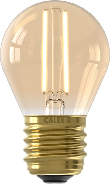 Calex filament led lamp - e27 - p45 lichtbron goud - 3.5w - dimbaar