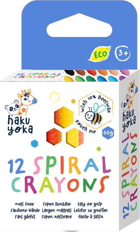 Haku Yoka Spiralstifte – 12 Stück – enthält 10 % Bienenwachs – 3 Jahre