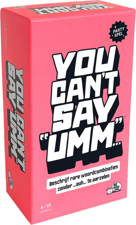 Big patato games you can't say umm - nederlandstalig kaartspel - partyspel