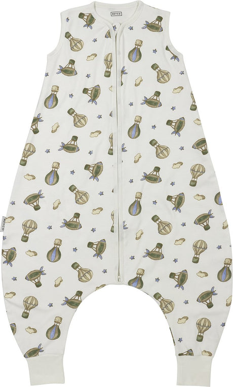 Meyco Baby-Luftballons, Baby-Sommerschlaf-Overall, Pullover – mehrfarbig – 104 cm – 0,5 Tog