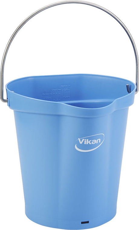 Vikan emmer 56883 - 6 liter - blauw - stevige emmer - chemicaliën bestendig - maximaal 100°c - geschikt voor voedselverwerking en schoonmaakwerkzaamheden