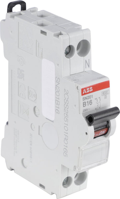 Haf installatie automaat - 16a - b karakteristiek - 6ka - 1 p n - wit