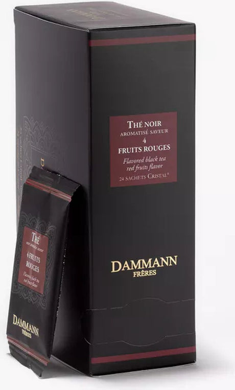 Dammann frères - 4 Früchte Rouge - 24 Kristallteebeutel - Schwarzer Tee