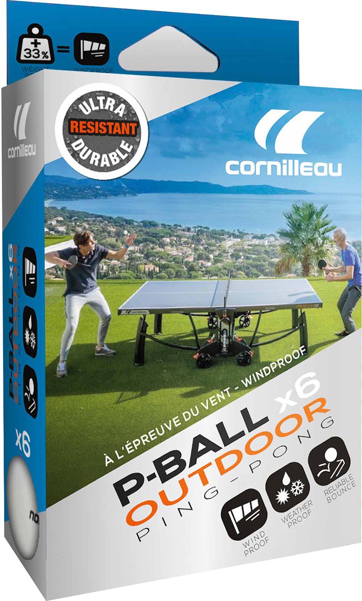 Cornilleau P-Ball für den Außenbereich, ultrahaltbar, weiß