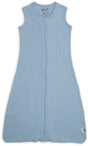 Lodger hopper - hydrofiele slaapzak baby - blauw - 0.3 tog - 98cm - biologisch katoen - zomerslaapzak babyslaapzak