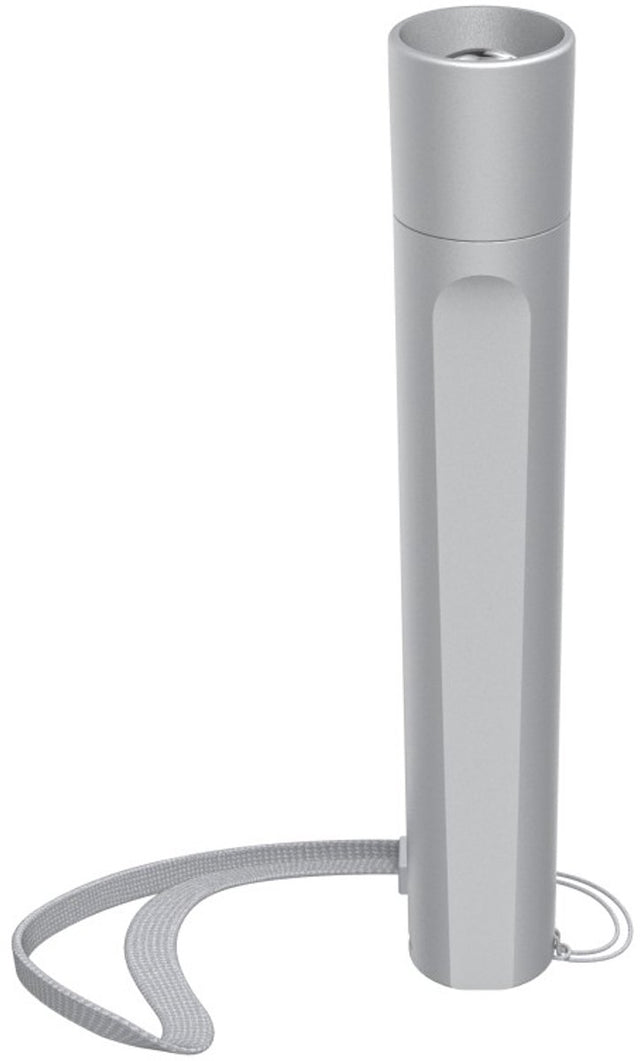 Hama Taschenlampe – fl120 – 120lm – inkl. 2x AA-Batterien - Aluminium - 3 Positionen - Silber