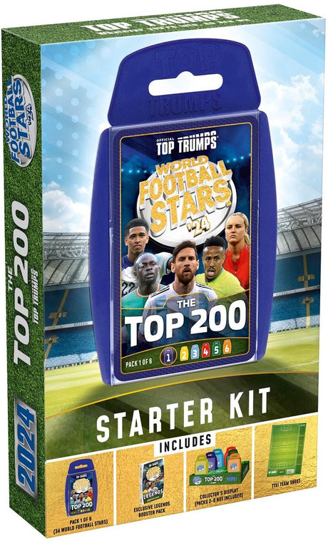 Winning Moves Top Trumps Box Starterset – World Football Stars Top 200 – Pack 1 6 – Englisch