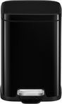 Eko - Stella Treteimer 6 Liter - Edelstahl Kunststoff - Schwarz - Abfalleimer