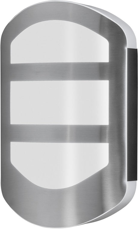Osram endura style plate wall wandlamp in een moderne roestvrijstalen look met indirect licht, heldere en functionele led-buitenlamp, ip44-bescherming, voor entreeverlichting en gevels