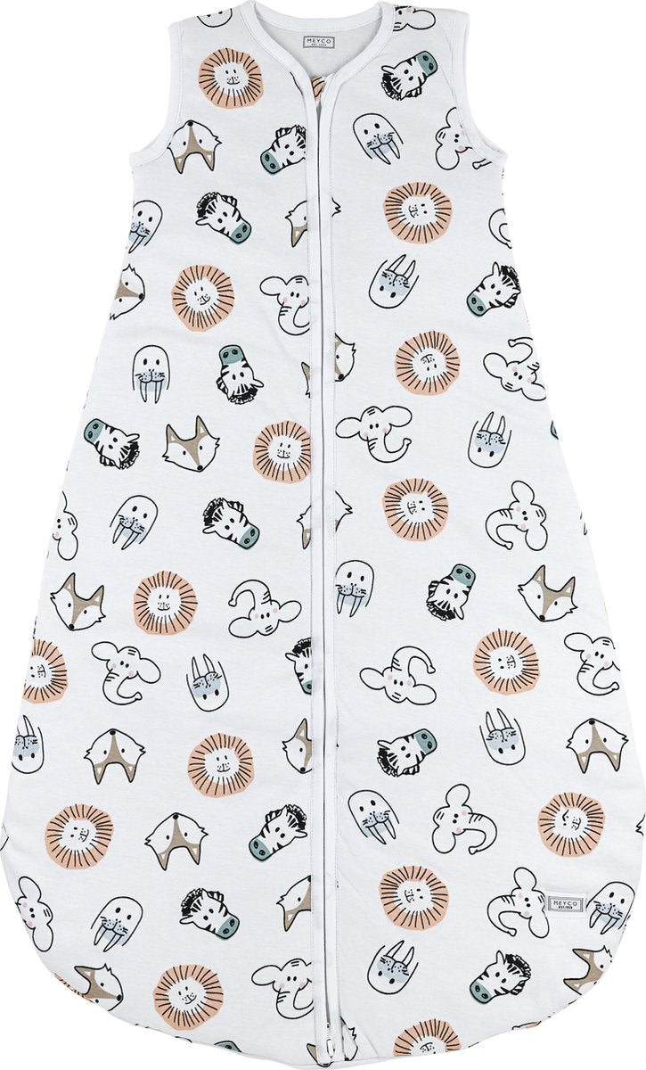 Meyco Baby Animal Baby Sommerschlafsack rund – mehrfarbig – 98 cm – 0,5 Tog