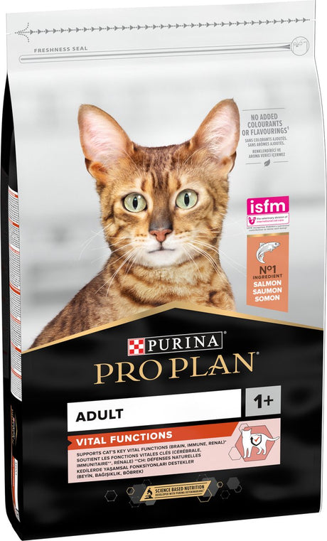 Pro Plan Adult Vital Functions – Trockenfutter für Katzen – Lachs – 10 kg
