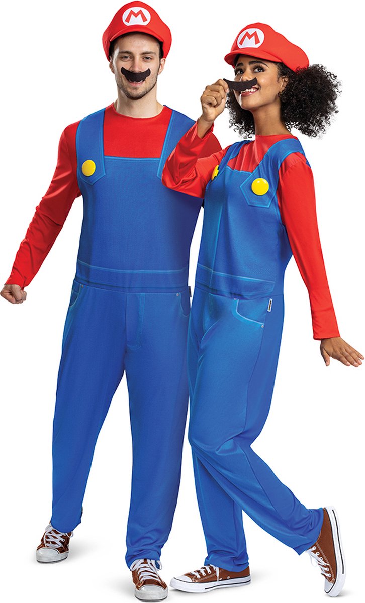 Verkleidung Nintendo – Super Mario Bros, Mario Elevated Kostüm Classic Erwachsene, Größe L XL,