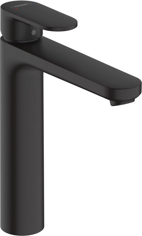 Hansgrohe Lackmischung – Waschtisch-Mischbatterie – Einhebelbedienung – mit Ablaufgarnitur – Größe 190 mm – mattschwarz