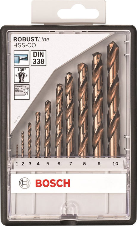 Bosch Robustline HSS-CO-Set 1-10 mm (10)