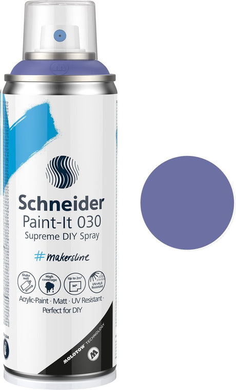 Schneider Schreibwaren Schneider Sprühdose Farbe – Paint-it 030 – DIY Sprühfarbe – Acrylfarbe – 200 ml – Blaulila – S-ML-03050023