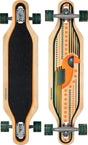 Nijdam Longboard Drop-Through 36 - Echo Coco - Holz - Schwarz Orange
