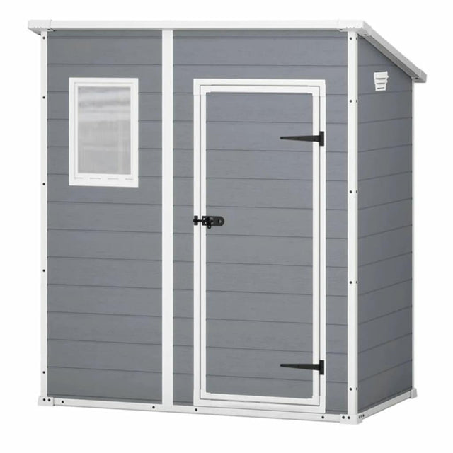 Keter tuinhuisje landhuis 6x4 grijs wit 183,5 x 111 x 200,5cm
