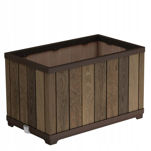 Keter deco-rectangle planter valnut