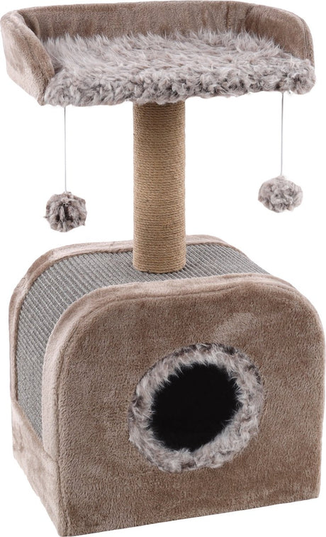 Flamingo oscar - krabpaal katten - krabpaal oscar taupe 45x33x73,5cm - 1st - 136254 - 1st
