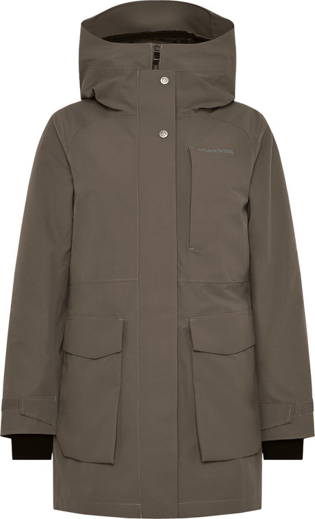 Didriksons harriet wns parka dames outdoorjas - mocha brown 42