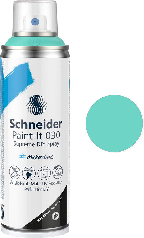 Schneider Schreibwaren Schneider Sprühfarbe – Paint-it 030 – DIY Sprühfarbe – Acrylfarbe – 200 ml – Türkis – S-ML03050034