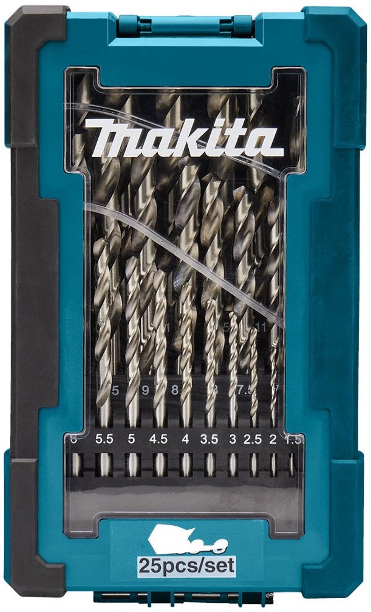 Makita-Zubehör d-67555 | Metallbohrer-Set | hss-g | 25-teilig - d-67555