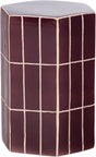 Woood plu decoratieve bijzettafel - keramiek - paars - 42x30x26