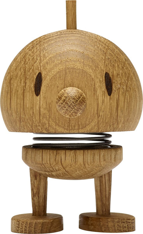 Hoptimist bumble beeldje - s - eikenhout - houten beeldjes decoratie voor woonkamer, kamer en kantoor - cadeau idee voor mannen, vrouwen en kinderen