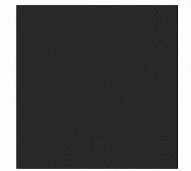 Duni Servietten schwarz 33x33cm 3-lagiges Tissue FSC Packung mit 20 Servietten