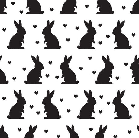 Duni Osterserviette Osterhase schwarz-weiß 33x33cm