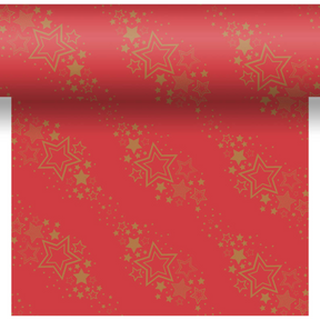 Duni tafellaken holiday star red 138x220cm