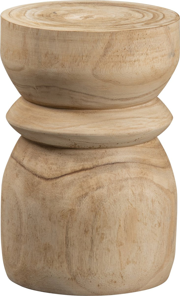 Woood Bikkel-Hocker – Holz – Natur – 40 x 28 x 28