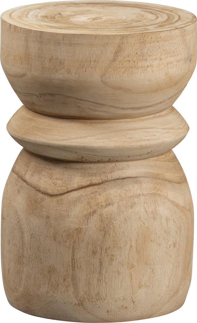 Woood Bikkel-Hocker – Holz – Natur – 40 x 28 x 28