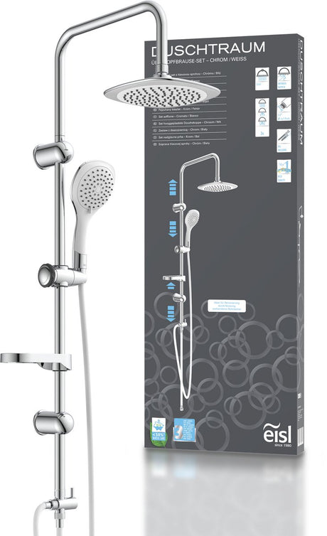 Eisl duschtraum hoofddouche set - chroom-wit