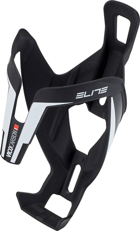 Elite Vico Flaschenhalter Carbon, mattweiße Grafik