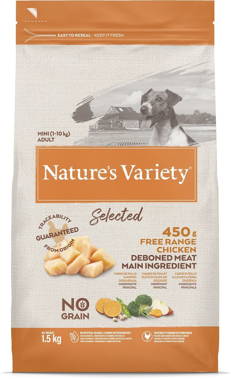 Natures Variety Hundefutter – Mini-Freilandhuhn 1,5 kg – getreidefrei, natürliche Zutaten, für kleine Rassen