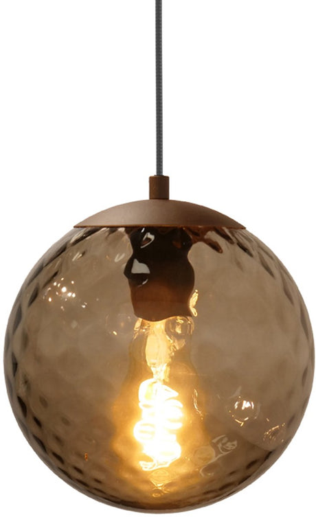 Eglo rondo 2 hanglamp - e27 - ø 20 cm - donker brons bruin