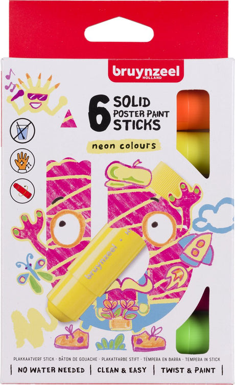 Bruynzeel Gouachestifte Set Neon | 6 Farben