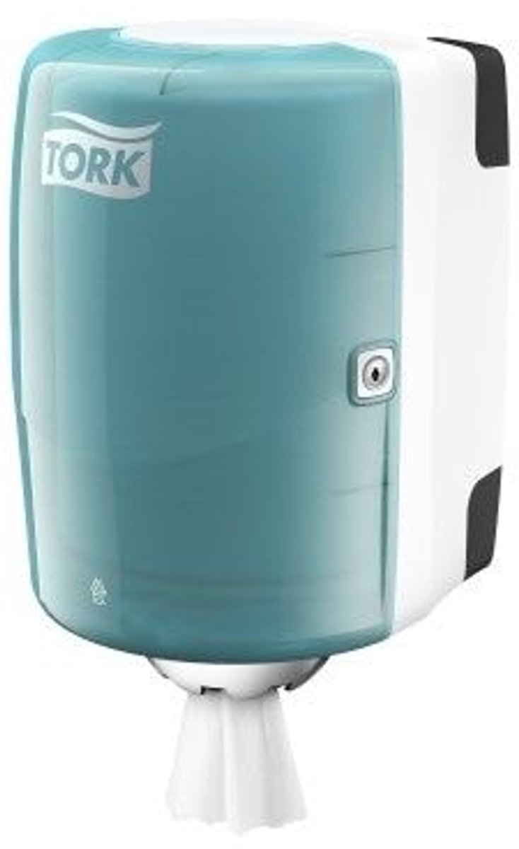 Tork 659000 centerfeed dispenser wit en turquoise m2, performance line (659000)