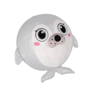 Pluchiez-Ball mit glitzerndem Meerestier, 23 cm, 4-fach sortiert | 4 Stück